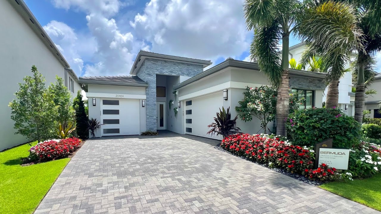 Boca Raton Florida Luxury New Construction Pool Home in Lotus Edge...The Bermuda Model GL Homes