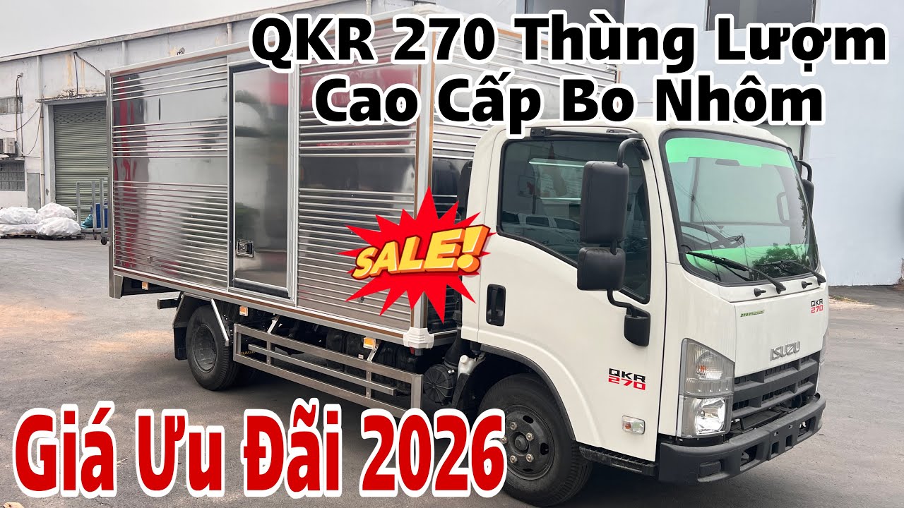 Giá Xe Tải Isuzu QKR 270 2.4 Tấn 2026 Thùng Kín Lượm Cao Cấp | Xe Tải Isuzu 2T4 Thùng Lượm