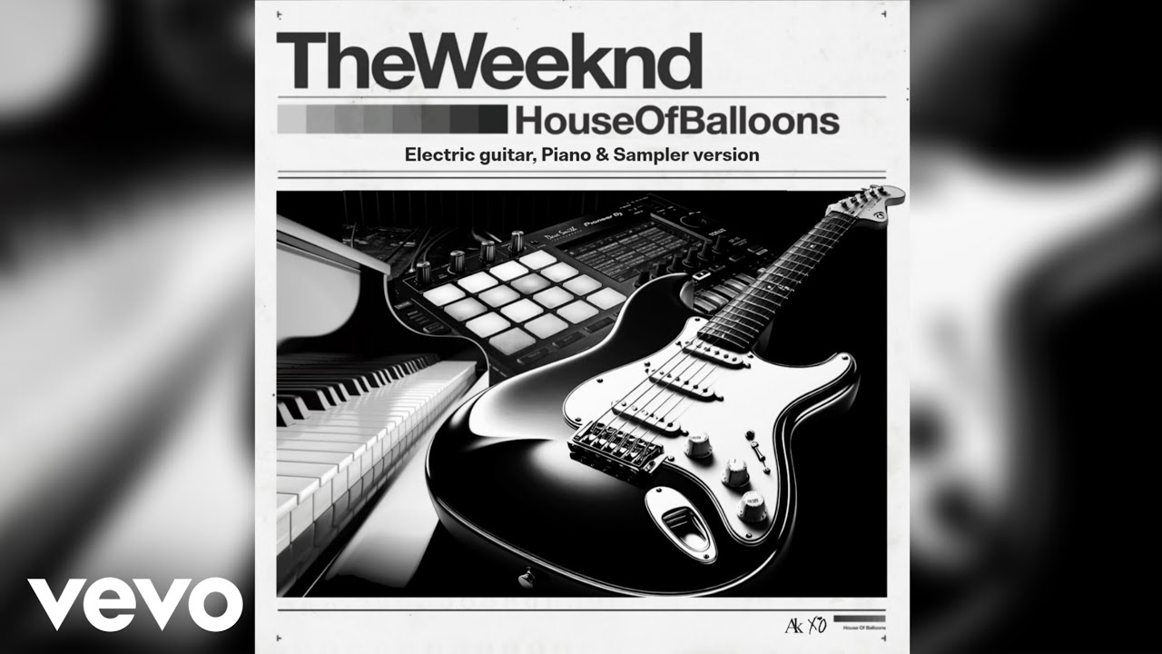 The Weeknd - House Of Balloons - Electric guitar, Piano & Sampler version [Lyrics video]