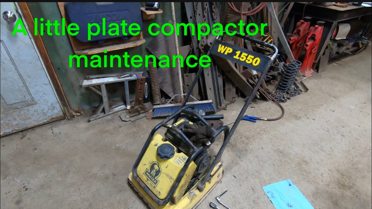 Tightening a drive belt on a Wacker WP1550 plate compactor