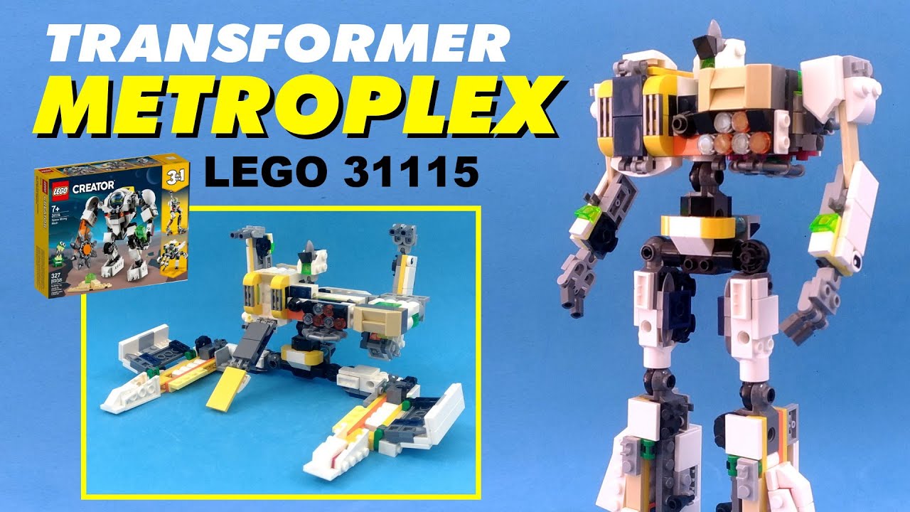 Tutorial: Transformer Metroplex from LEGO creator 31115 space mining mech
