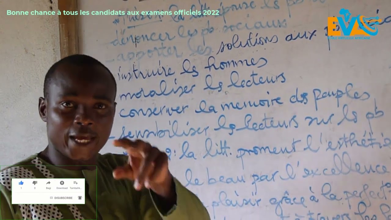 EVA Préparation Probatoire ACD Français : Présentation de quelques problèmes Littéraires.