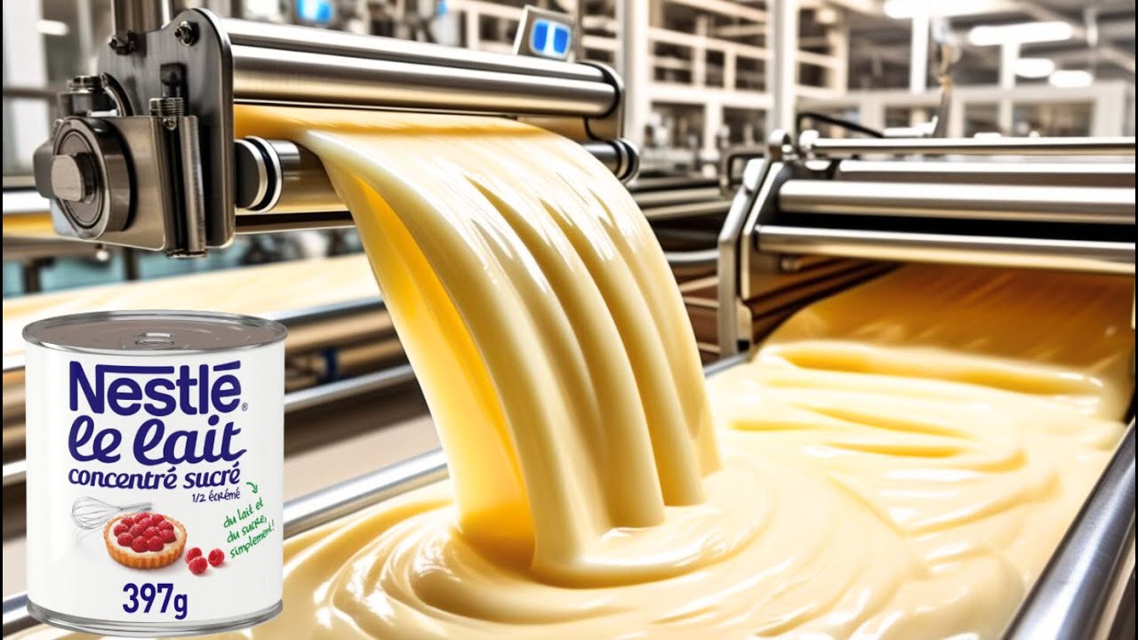 Comment le lait concentré est produit en usine | Condensed milk production