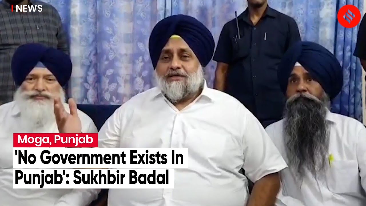 SAD Chief Sukhbir Badal Attacks AAP Over Law And Order, Says 'No Government Exists In Punjab'