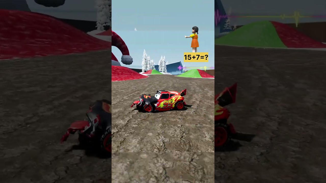 Venom McQueen vs Candy Road! - BeamNG.Drive