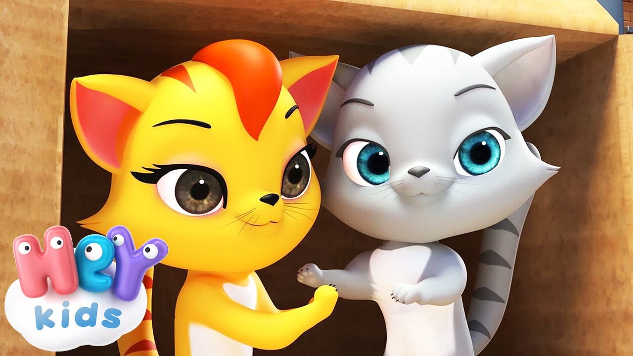 Bir G&uuml;n Bir Beyaz Kedi şarkısı 🐈 Bebek &ccedil;izgi filmleri | HeyKids