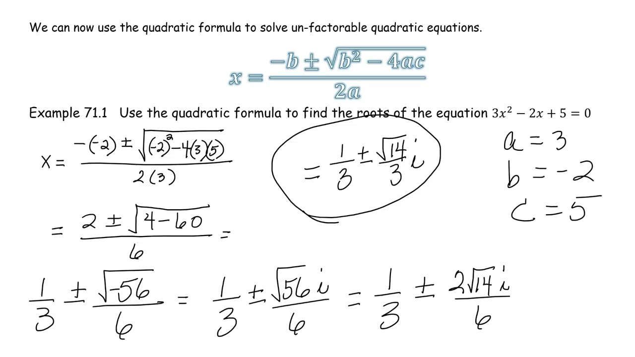 Algebra 2 Lessons 71 and 72