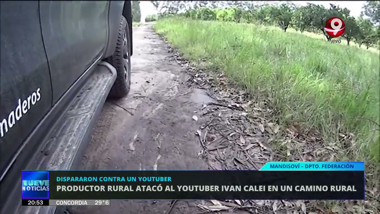 Productor atacó a un youtuber a balazos en un camino rural