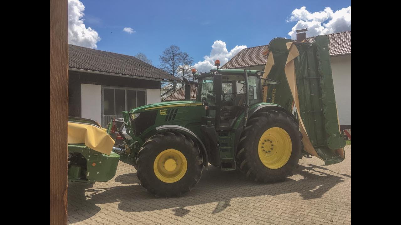 GoPro H4@ Let´s Drive John Deere 6195R mit Krone Easycut B970/F320 2.Schnitt 2017 Teil 1