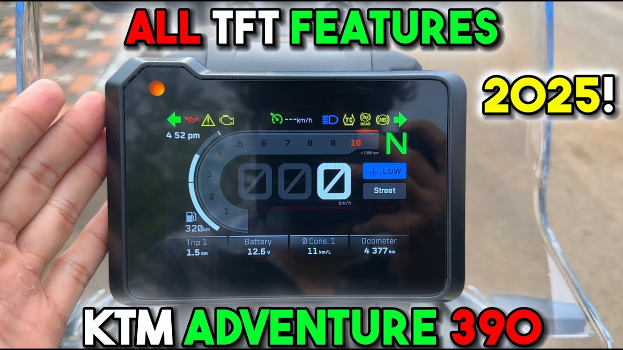 KTM Adventure 390 2025 TFT Display All Features!