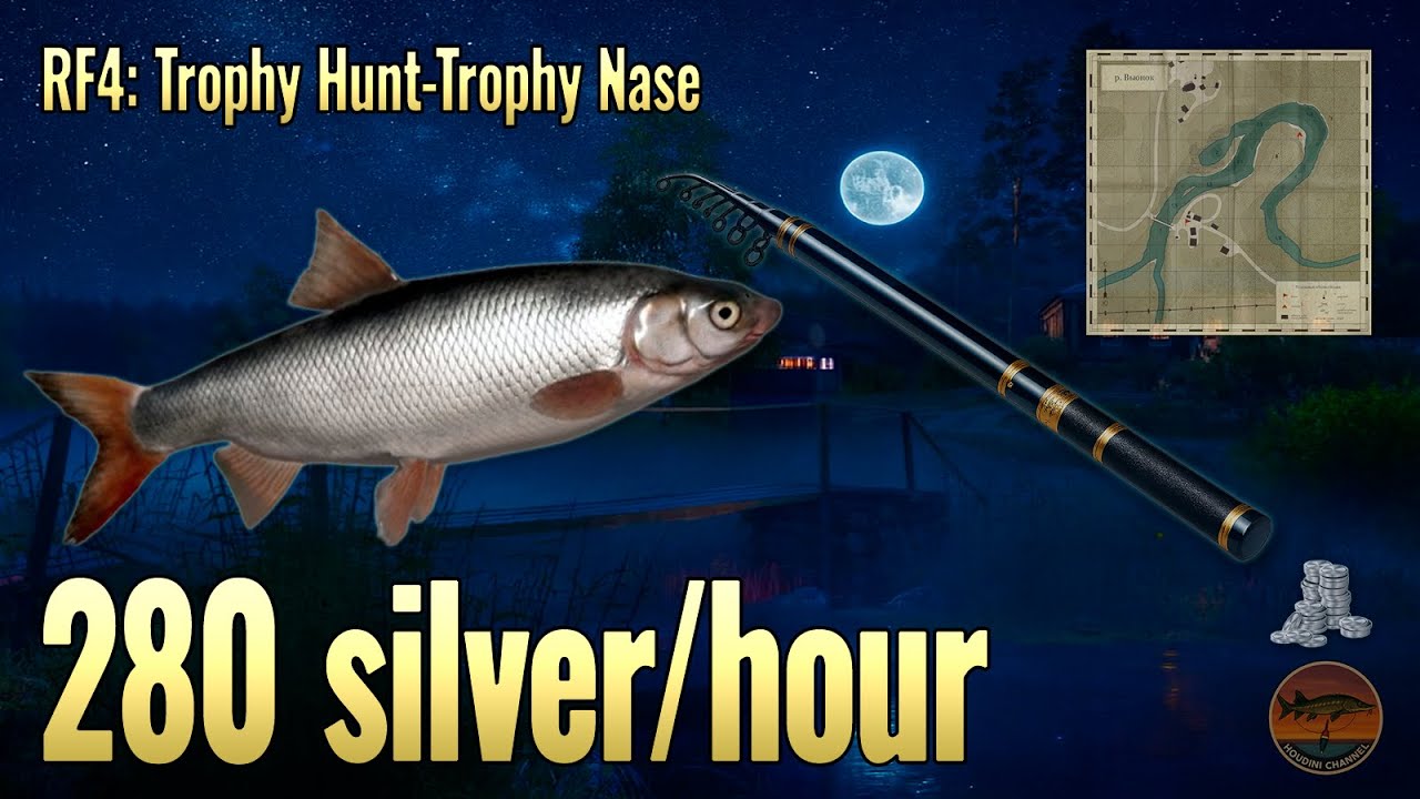 TROPHY NASE & 280 SILVER/HR! 🤑 Best Winding Rivulet Spot | Russian Fishing 4