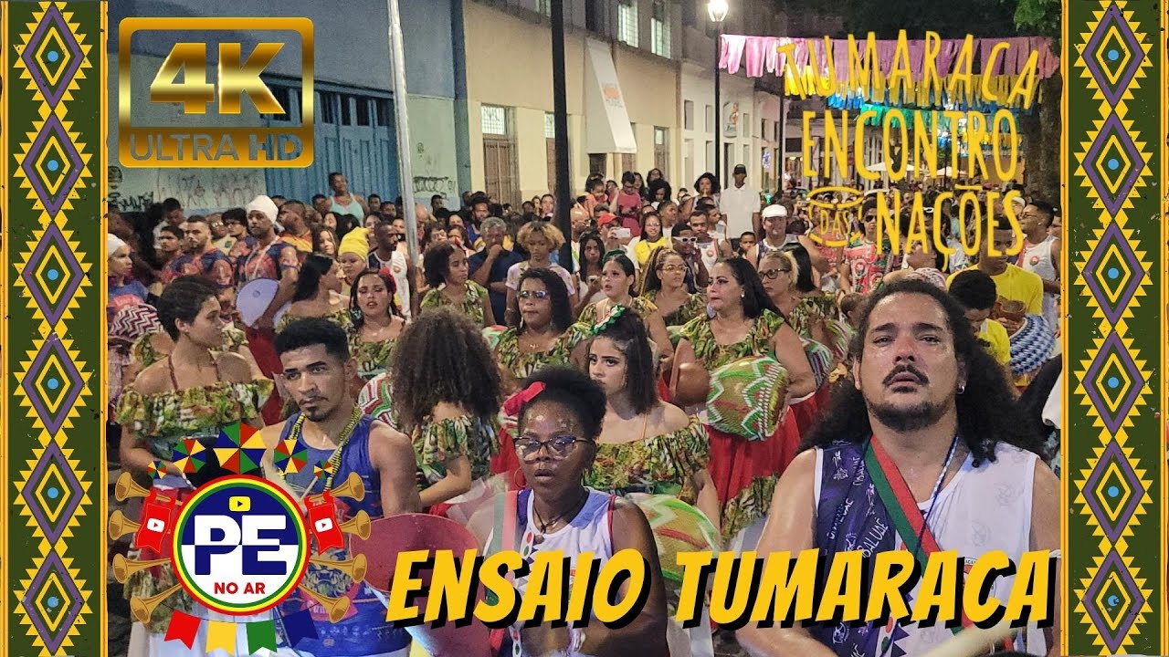 NAÇÃO PORTO RICO NO ENSAIO DO TUMARACA 2023 NA RUA DA MOEDA - RECIFE PE