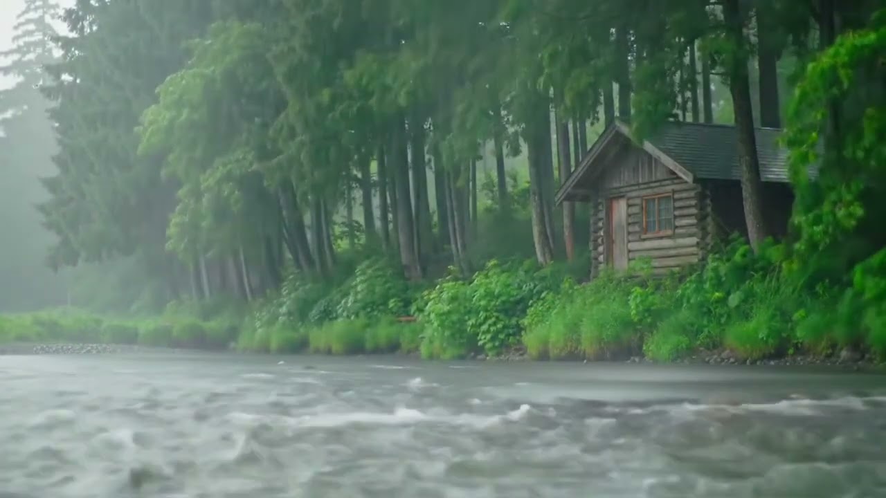 Inspired Rainy River Flow | 1 Hour Nature Sounds for Creativity, Focus & Mental Clarity 4K