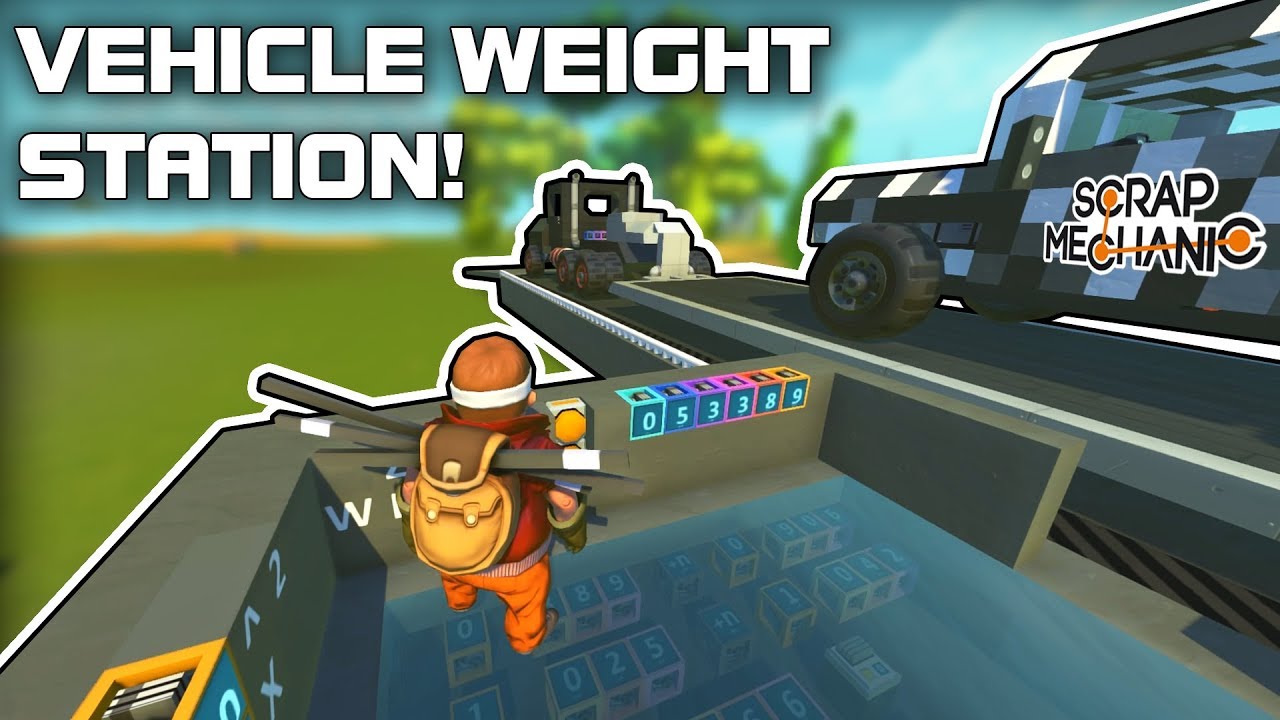 Transport Truck Vehicle Weight Scale Station! (Scrap Mechanic #350)