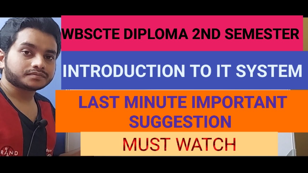 WBSCTE DIPLOMA 2ND SEM|INTRODUCTION TO IT SYSTEM|LAST MINUTE IMPORTANT SUGGESTION #diploma2ndsem