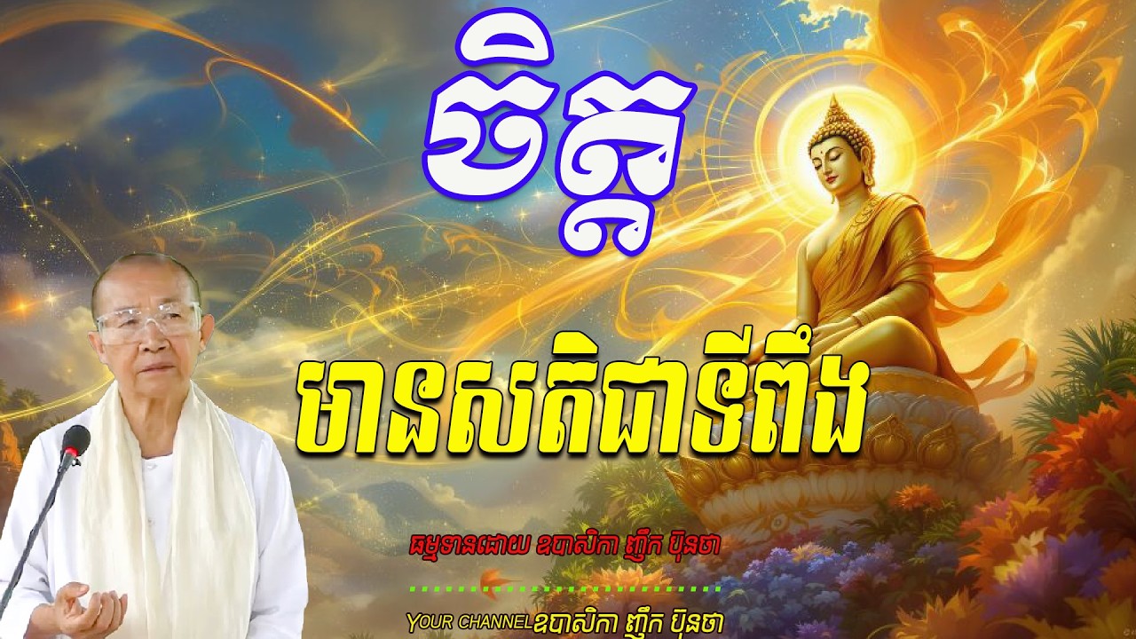 ចិត្ដមានសតិជាទីពឹង,  ធម្មទានដោយ ឧបាសិកា ញឹក ប៊ុនថា  🙏🌿🌿🌿🙏
