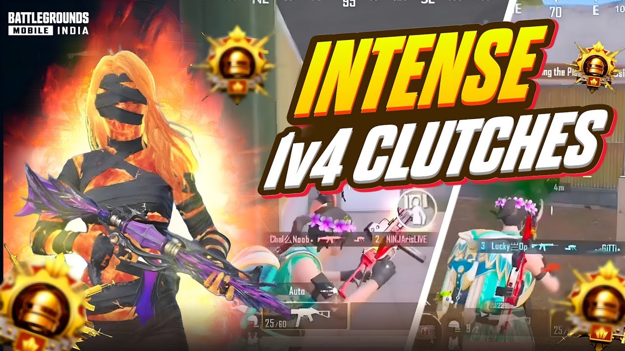 Lucky Op VS Conqueror Enemies 🔥 Conqueror Lobby Intense Clutches & Gameplay | BGMI