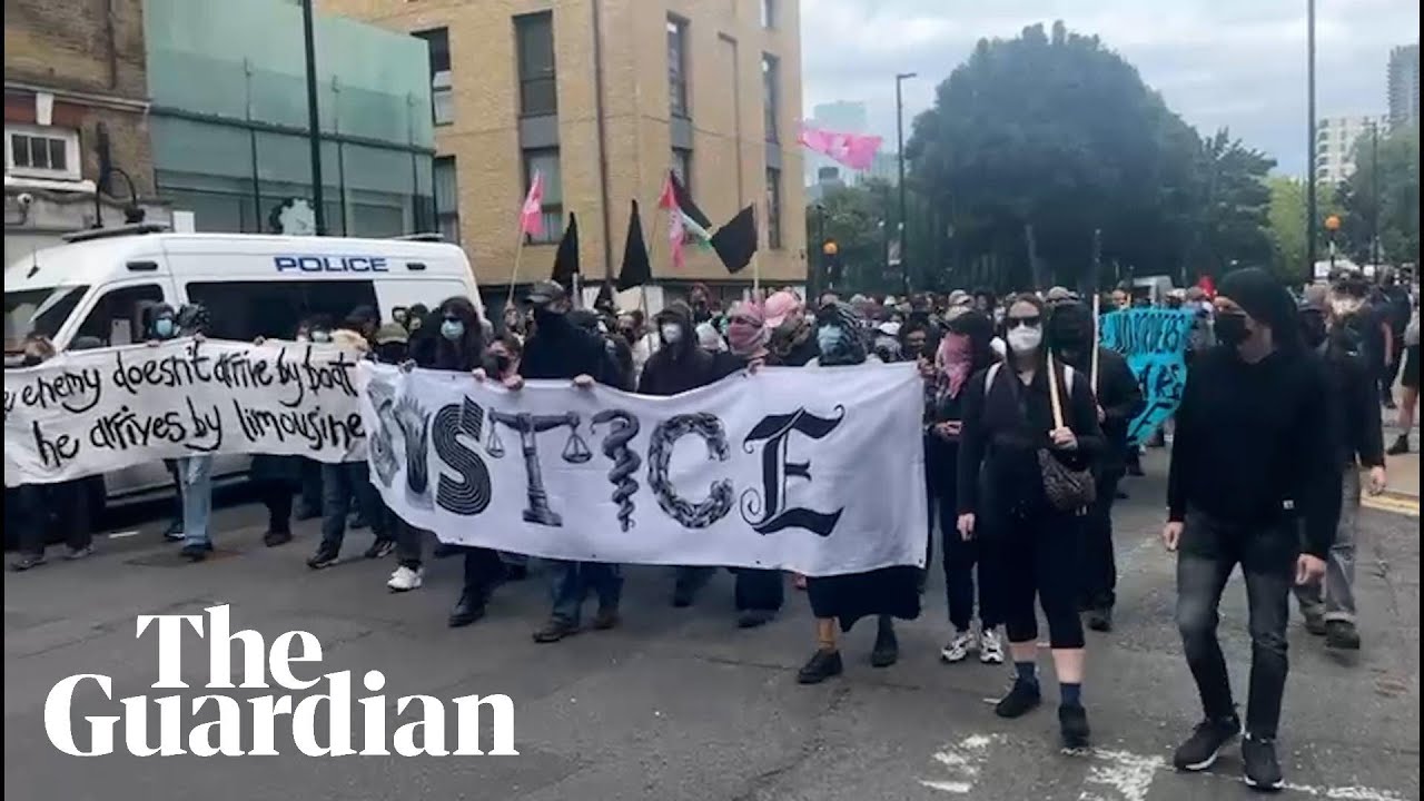 Anti-racism protesters defend London hotel housing asylum seekers