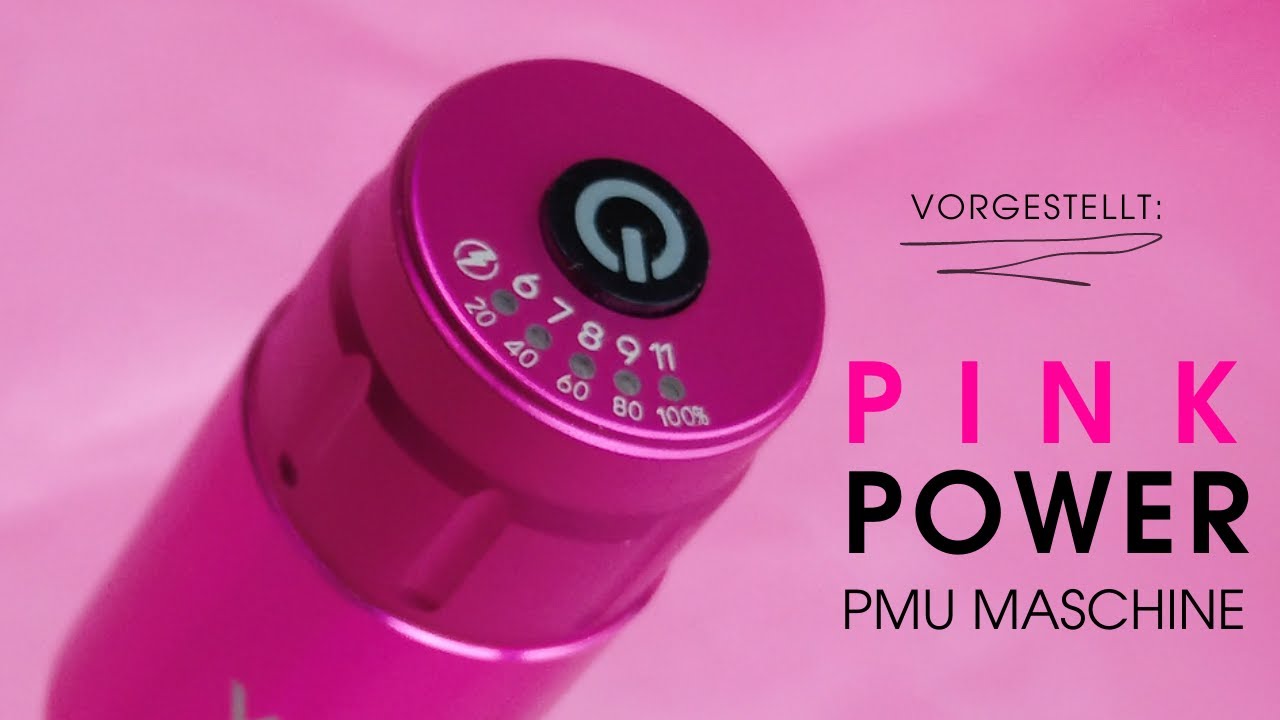 Pink Power PMU Maschine für Eyeliner, Lippen und Augenbrauen