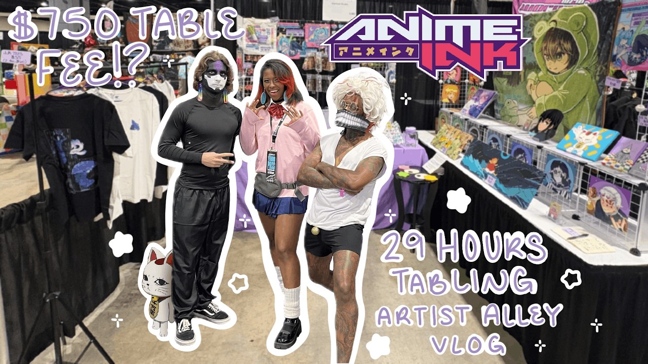 Anime Ink Convention Vlog!! // we tabled for 29 Hours!