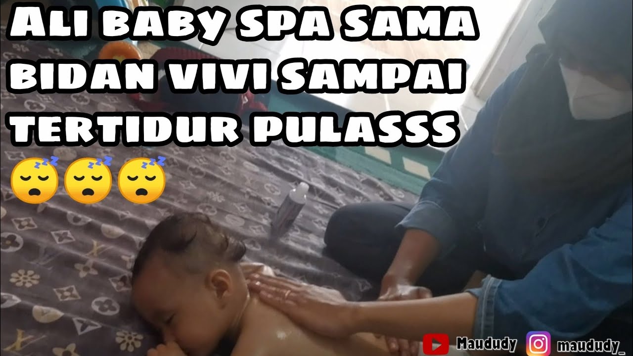 Ali baby spa sama bidan vivi keenakan sampai tertidur pulasss 😴