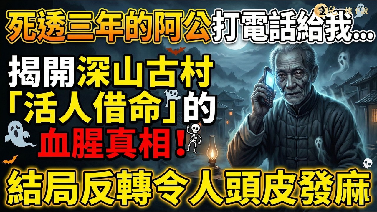 死透三年的阿公半夜打電話給我    揭開深山古村「活人借命」的百年血腥真相！結局反轉令人頭皮發麻#民間怪談  #靈異故事  #恐怖怪談