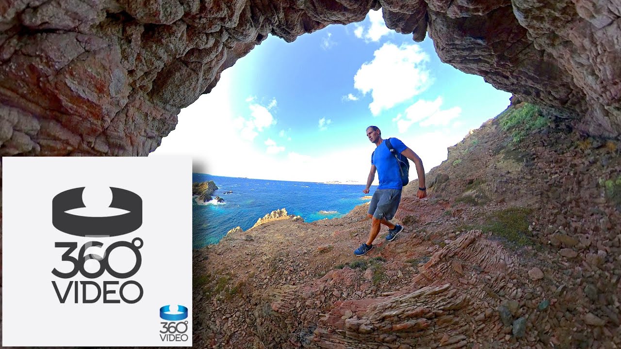 Sardegna La Maddalena trekking punta Abbatoggia 5.7K video 360 4k video