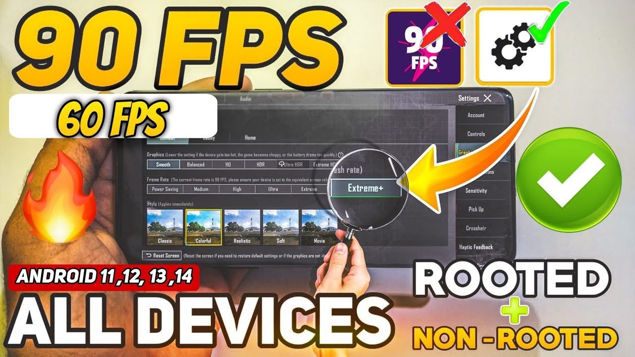 How to Get 90 FPS in PUBG Mobile | No Lag, No Ban GFX Settings 😱❤️&zwj;🔥🫣