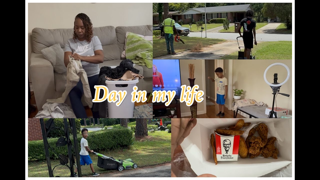 VLOG | lawn care | KFC wedges are back!! #subscribe