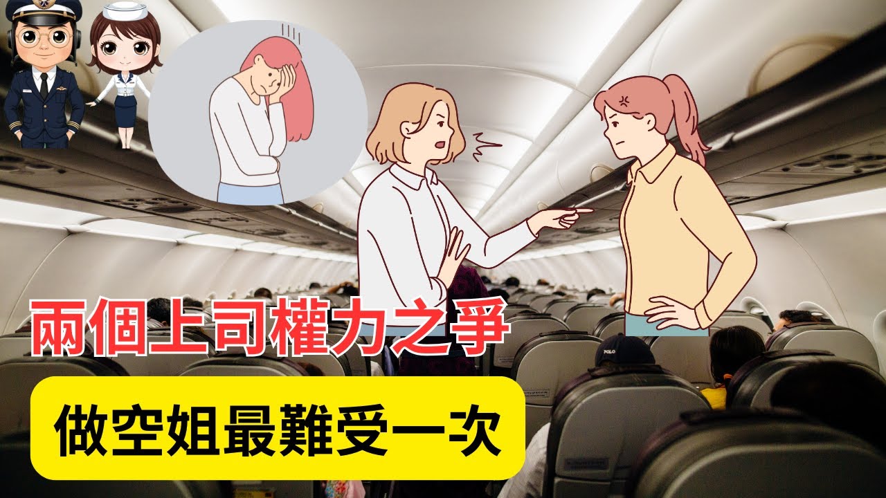 【廣東話】兩個空姐上司互相鬥氣，最慘係我哋下屬｜空中職場地獄真相｜你嘅兩個上司互相仇視，你會點做？空姐親身經歷｜你有冇試過？兩個老細唔啱，下屬夾中間做到想喊 #飛男飛女 #空姐 #機師 #空少