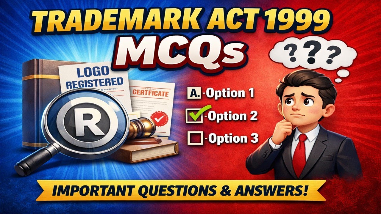 Most Important Trademark Act 1999 MCQs for All Law & IPR Exams |  IPR Guru |