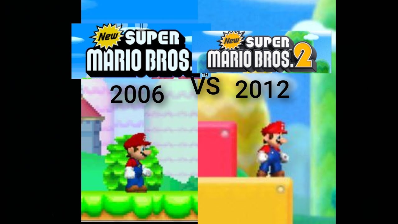 New Super Mario Bros. VS New Super Mario Bros. 2 - Comparaciones Pantalla 1 Y 2 - NDS VS 3DS