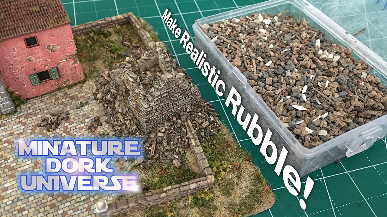 How to Make Realistic Rubble for Wargames (Flames of War, Bolt action, Crossfire, Battlegroup, etc)