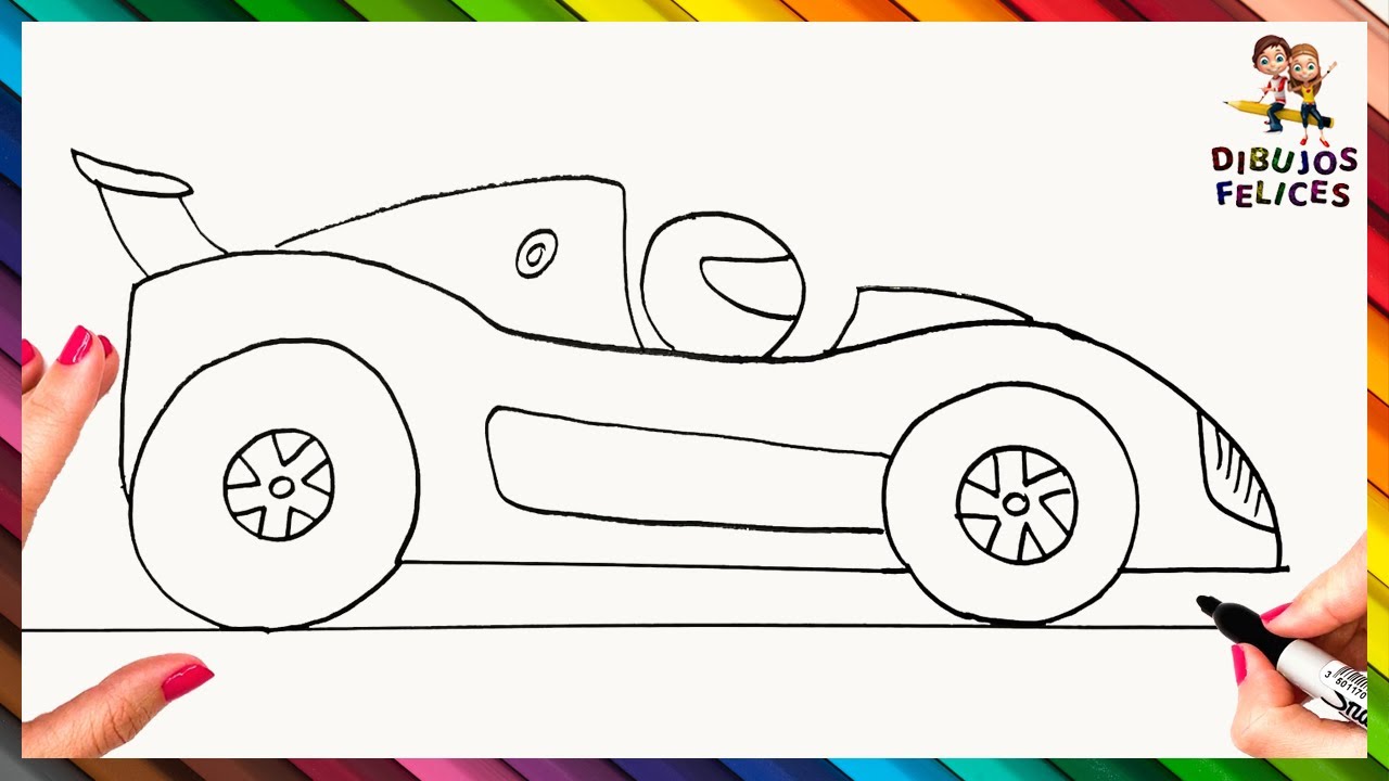 C&oacute;mo Dibujar Un Coche De Carreras Paso A Paso 🏎️ Dibujo F&aacute;cil De Coche De Carreras