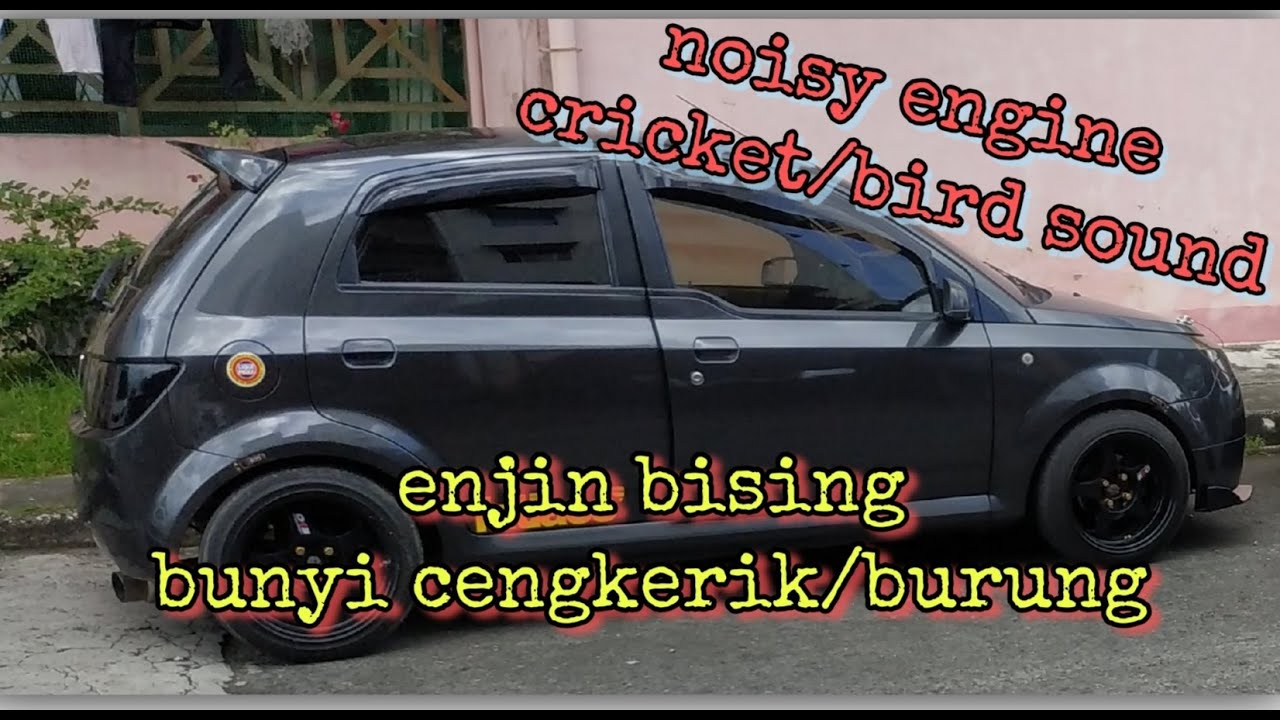 Noisy engine | cricket & bird sound [ Proton Savvy Renault D4F ]