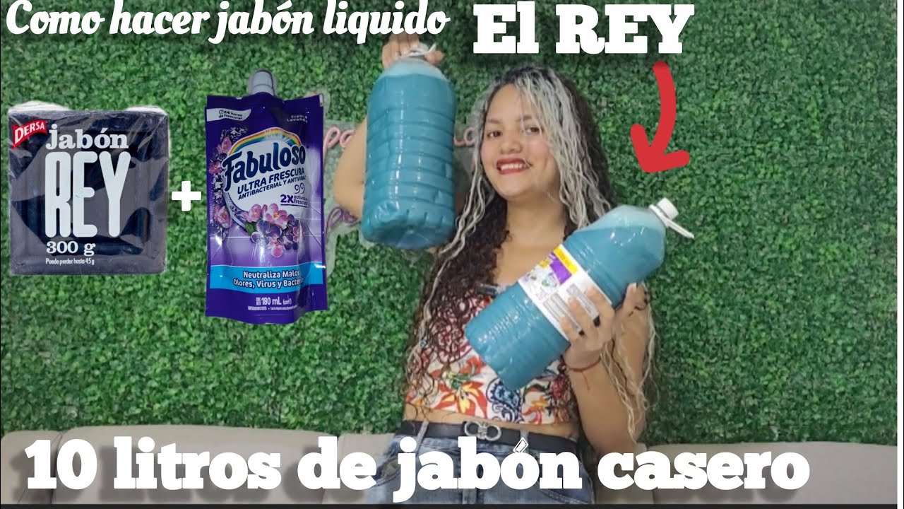 Como hacer 10 litros de jabón casero el REY