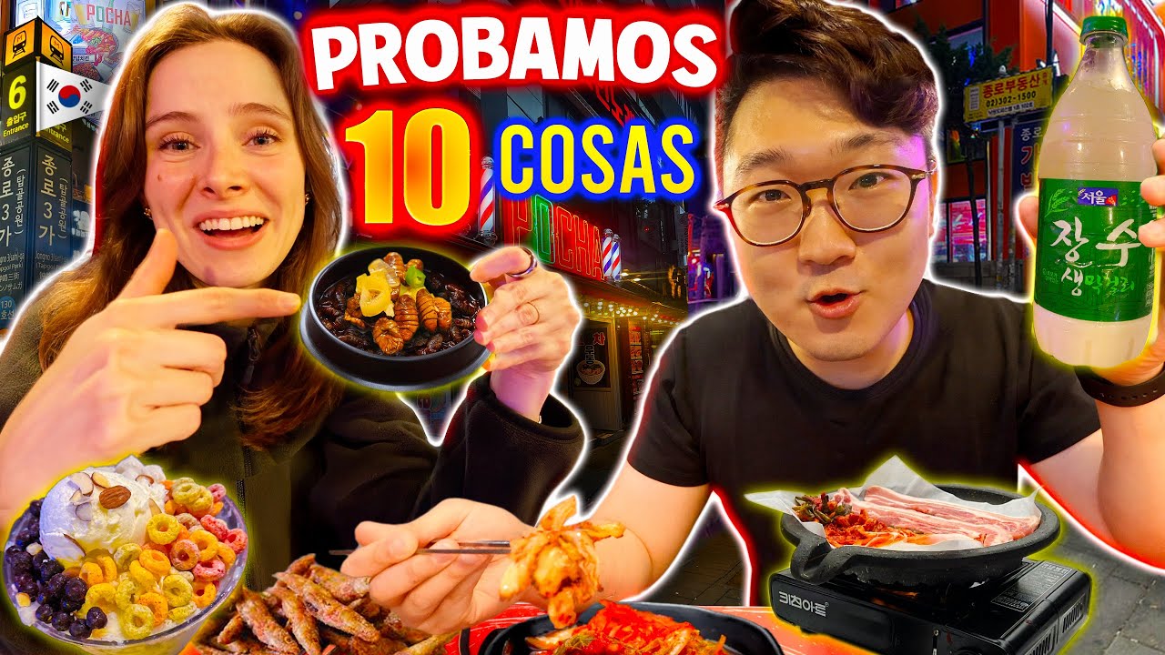 AQU&Iacute; LOS COREANOS comen EN LA NOCHE - COMIDA CALLEJERA NOCTURNA COREANA