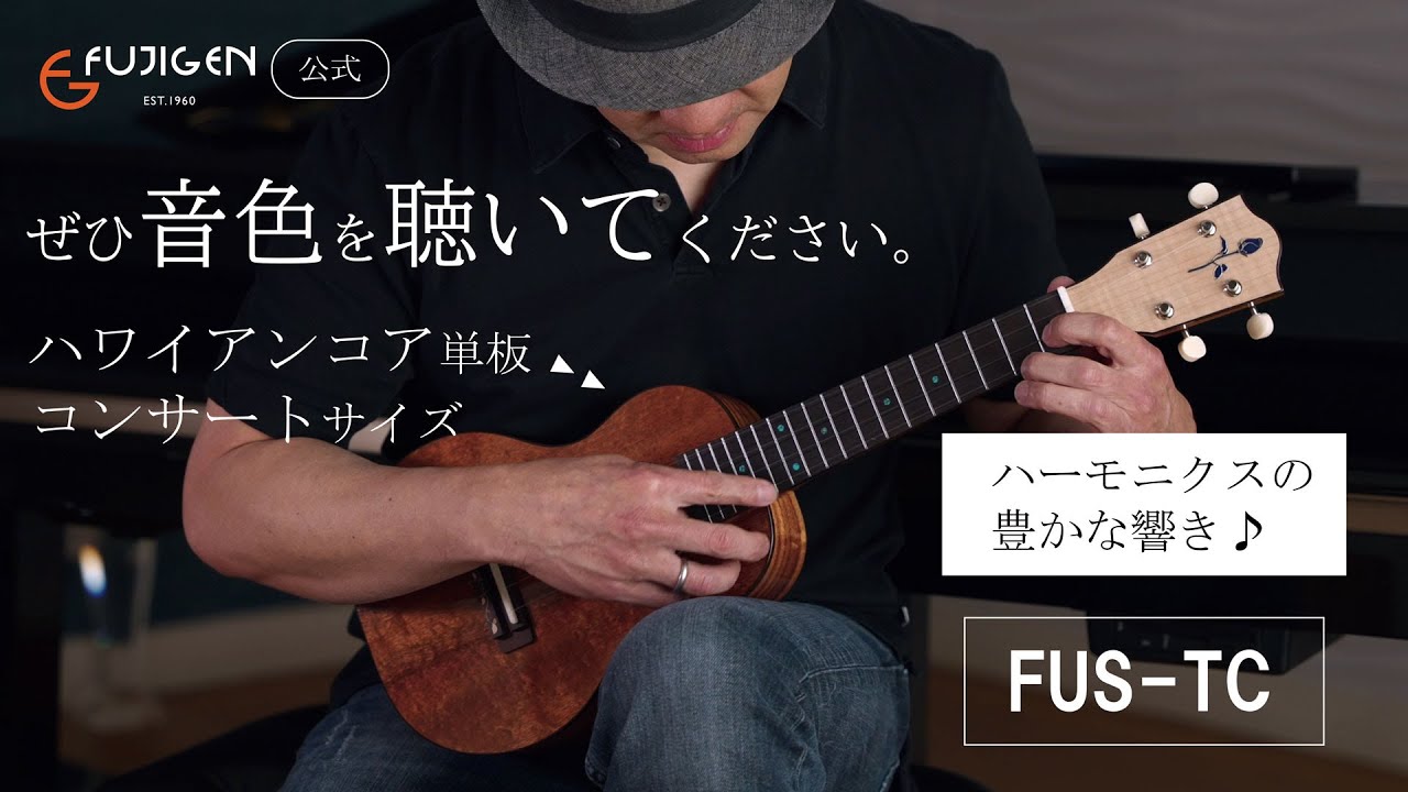 【国産ウクレレ試奏】ハワイアンコア単板のコンサートサイズウクレレ FGN Acoustic FUS-TC【メーカー公式】