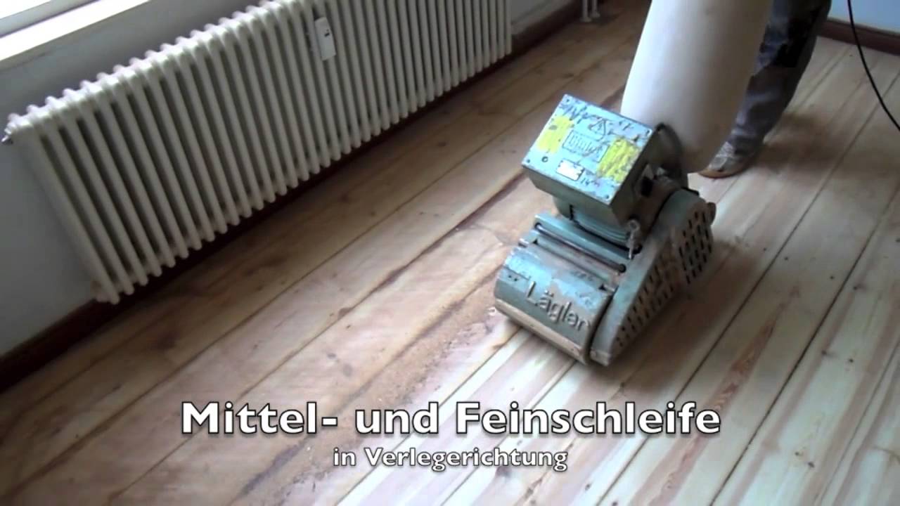 Schleifanleitung Dielen schleifen und ölen Parkettschleifmaschinenverleih