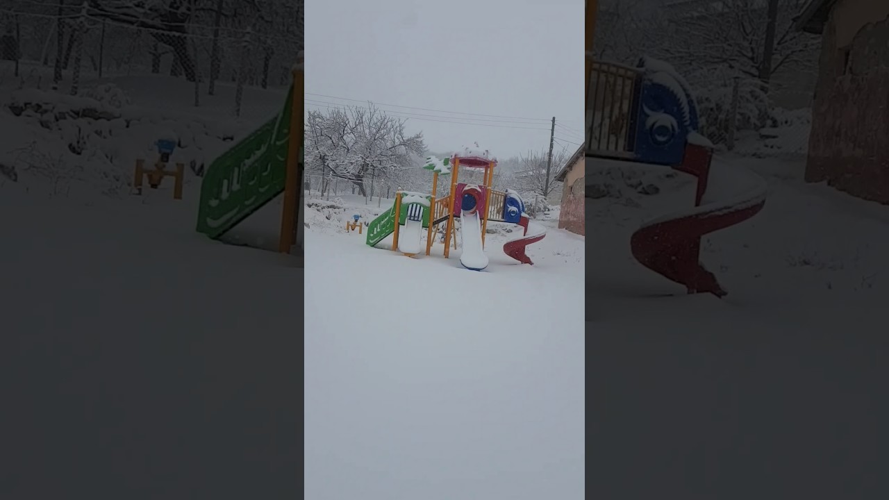 ÇATALBAHCE  KÖYÜNDE KAR YAGDIKTAN SONRA