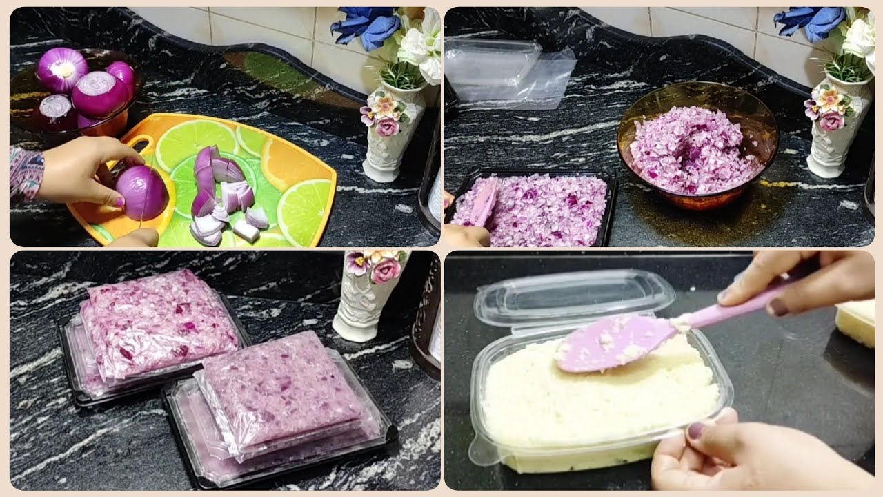 تفريز البصل 🧅 بطريقتين لكل طريقه استخدام + تفريز الثوم 🧄