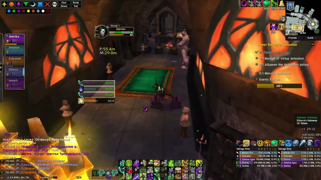 Return to Karazhan Lower +29 DH Tank POV Uwow Legion