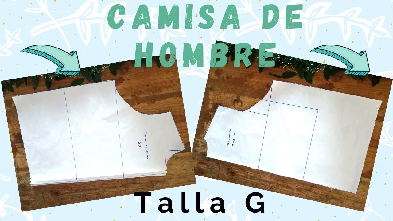 Trazo de camisa para hombre / Talla 50