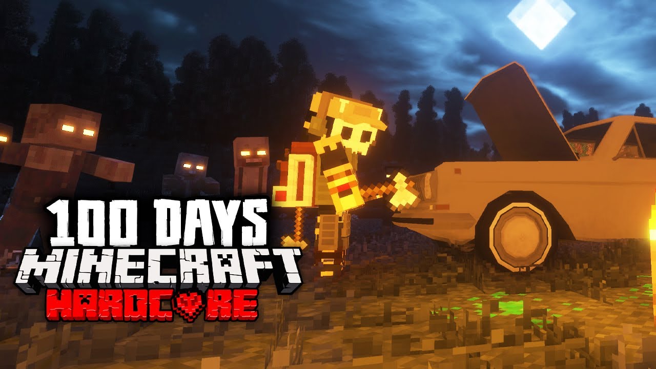 I Survived 100 Days in Zombie City Outbreak in Hardcore Minecraft!