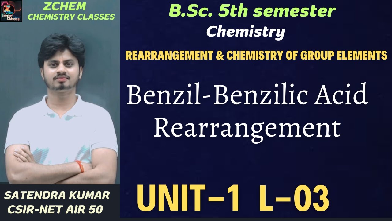 (L3) Benzil Benzilic Acid Rearrangement || Bsc 5th sem name reactions | Rearrangement reactions #bsc