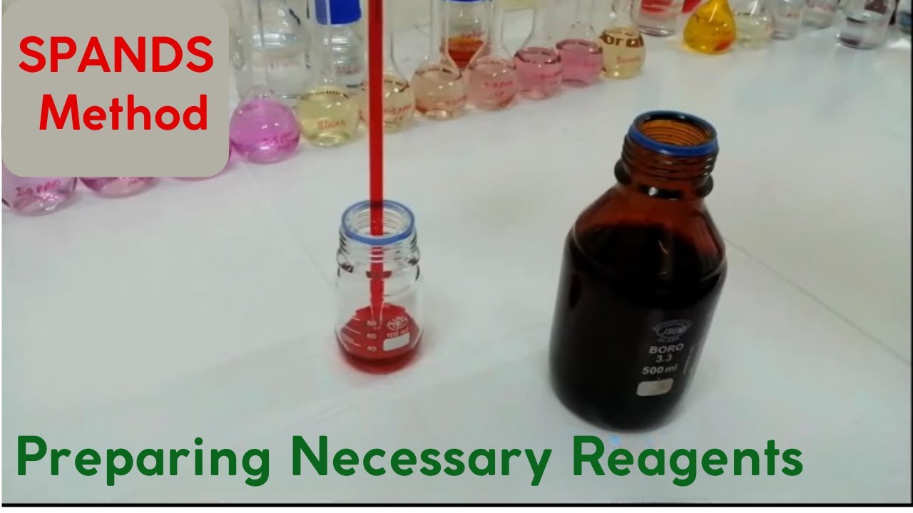 SPANDS Method: Preparation of necessary reagents - Measurement of  Fluoride in water