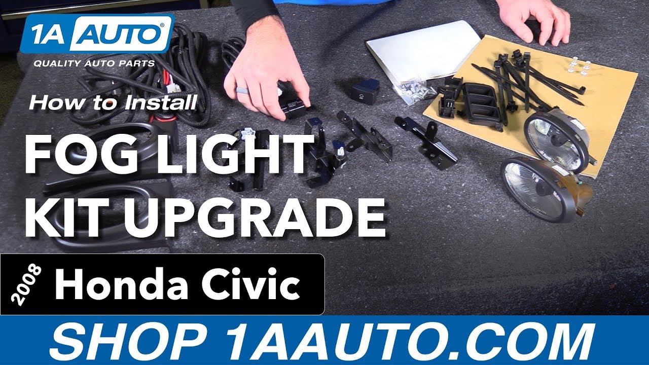 Как установить комплект противотуманных фар для Honda Civic 06-08