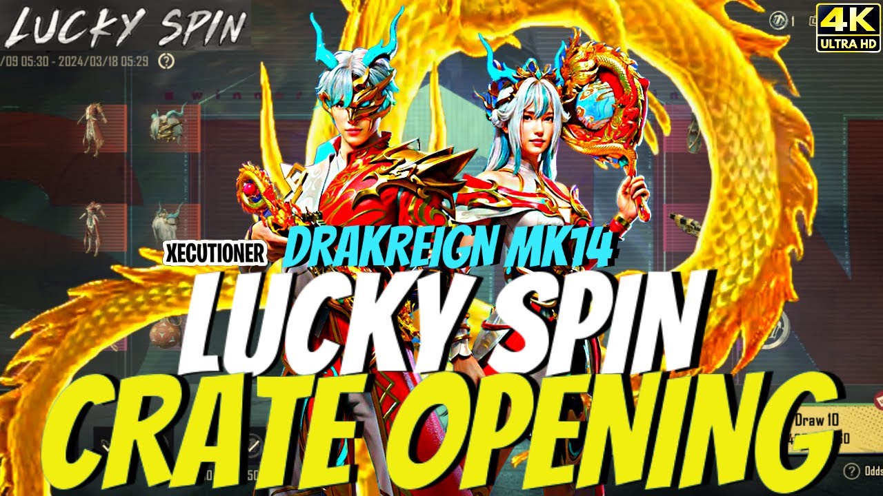 New Drakreign MK14 Crate Opening BGMI | Lucky Spin 10UC trick | Dragon Emperor & Empress Set Opening