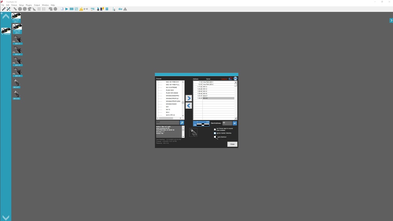 4K HD FreeStyler X2 Tutorial part1: Patching Fixtures. How to video.