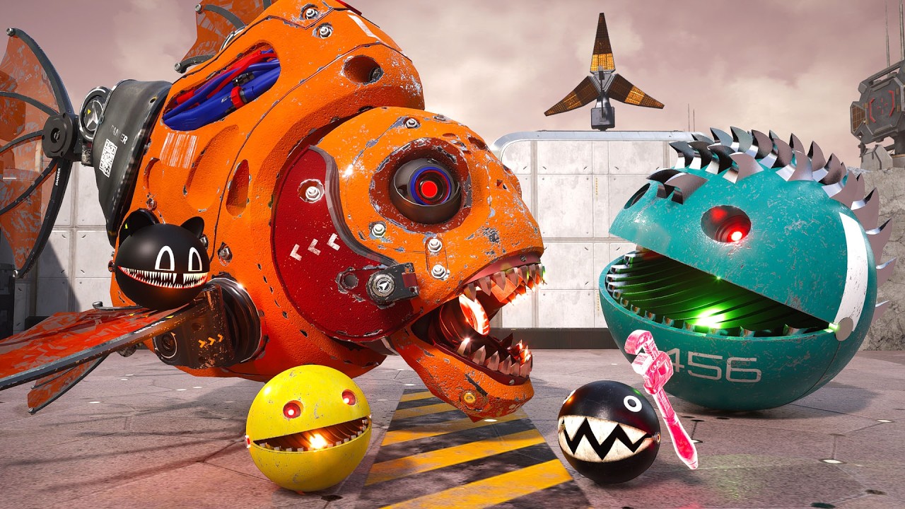 Maze of Robots: Pacman and Friends vs Powerful Villains!